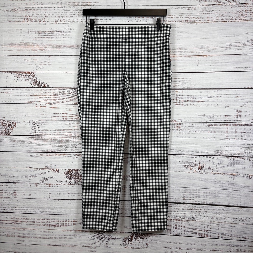 Chico’s Chatham Black Gingham Plaid Ankle Pants